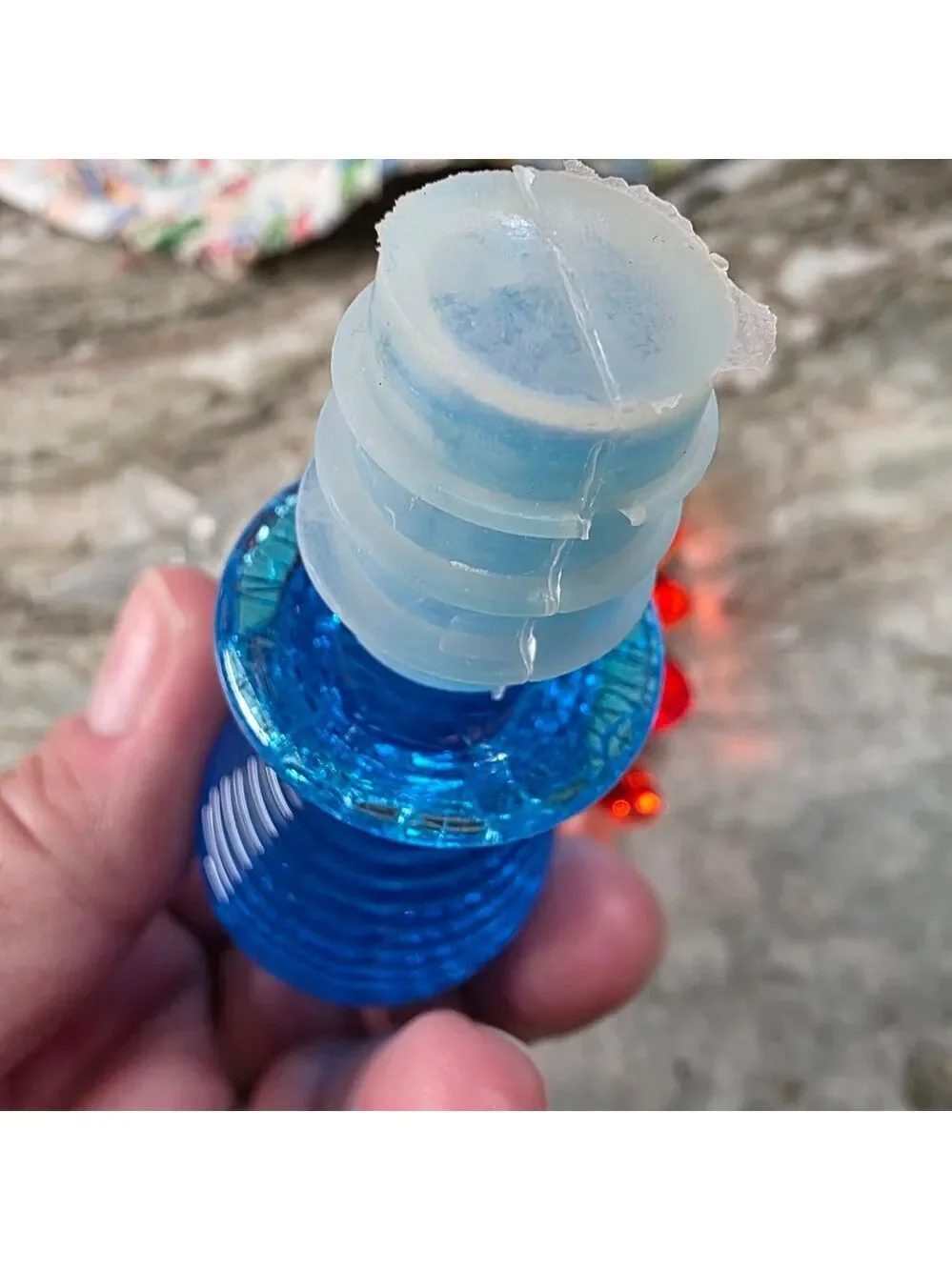 Colorful Acrylic Bottle Stopper Trio Star, Blue, & Red Spiral Set of 3 Patriotic